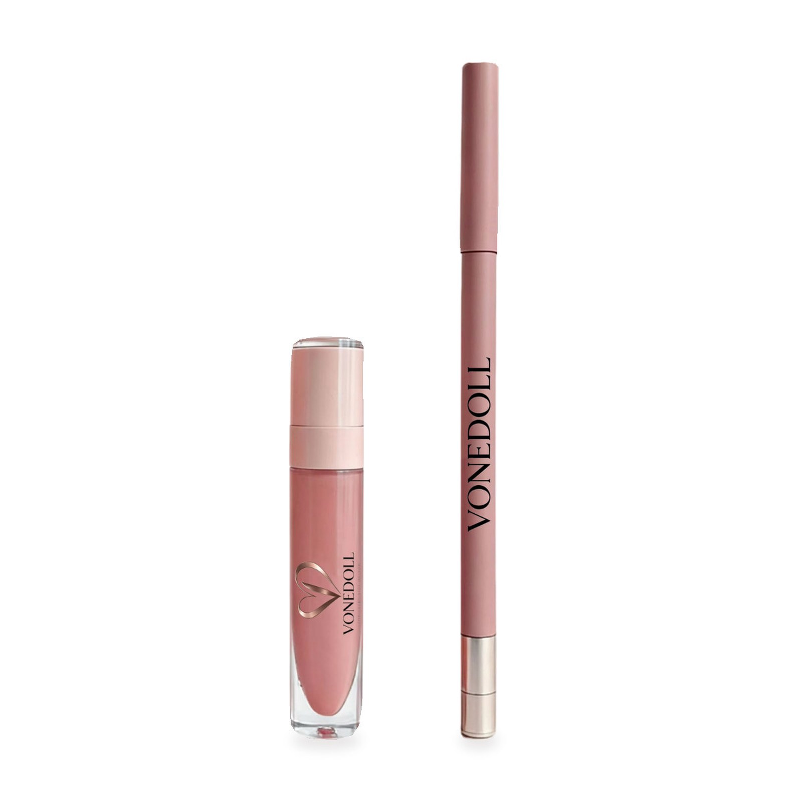 Vonedoll Beauty Lip Kit with lip gloss and lip liner.